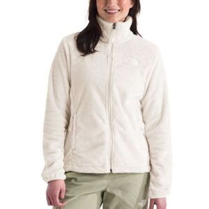 The North Face Osito Women's Off-White Plush Fleece Zip Front Jacket Size L